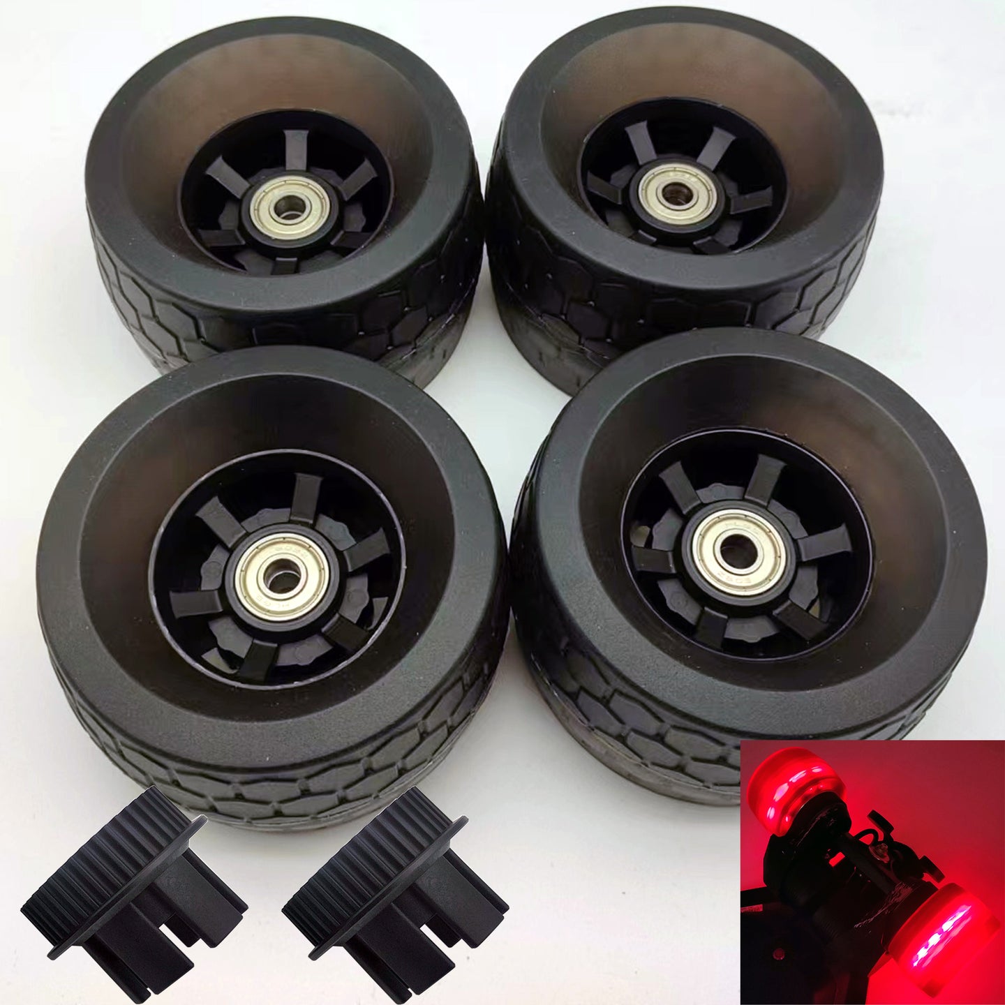 105 mm AT Glow Wheels for electric skateboard 65A