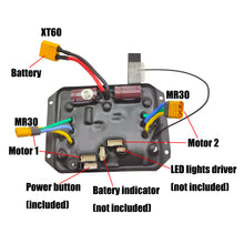 Load image into Gallery viewer, ESC for diy electric skateboard,Upgrade Your Ride: Puaida 36V 4WD Hub Motor ESC Remote Kit for DIY Electric Skateboard - Experience the power of four-wheel drive with advanced hub motors, an ESC for seamless control, and a user-friendly remote. Elevate your DIY electric skateboard project for an exciting and customizable skating experience.
