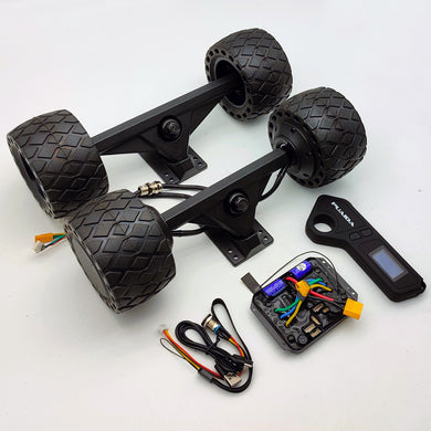 Upgrade Your Skateboard: Puaida 36V Dual Hub Motor Remote ESC Kit with Rubber Wheels - Experience superior performance with this advanced kit featuring dual hub motors, a responsive ESC, and durable rubber wheels. Elevate your ride with precise control and enhanced traction.