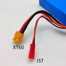 Load image into Gallery viewer, connectors for battery Premium 36V 10S Lithium-ion Battery Pack for Electric Skateboard - Powerful and reliable energy source, designed for optimal performance and extended riding range. Everything is plug and play, no soldering is required,These batteries are lithium-ion batteries made from Chinese/LG/Samsung cells with a modular BMS (Battery Management System) that protects the battery pack and keeps it running safely when operating and charging.