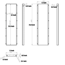 Cargar imagen en el visor de la galería, size for the enclosure ,Battery Metal Enclosure and ESC Case for DIY Electric Skateboard - Durable metal housing designed to protect your skateboard&#39;s battery and electronic speed controller (ESC). This sleek and sturdy enclosure ensures safety and longevity, making it an ideal choice for DIY enthusiasts crafting their own electric skateboards. Elevate your ride with this high-quality battery and ESC case combo.
